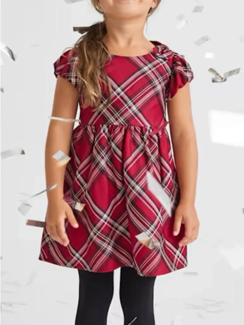 The children's place Red Plaid Holiday Dress 4T